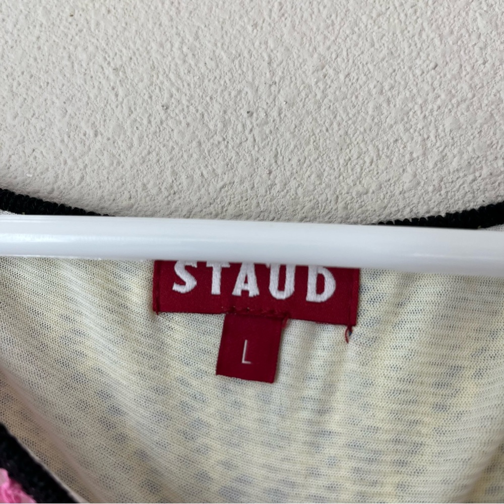 STAUD Women’s Large Limousin Stripe Crochet Crop Top Multicolor - Picture 5 of 10